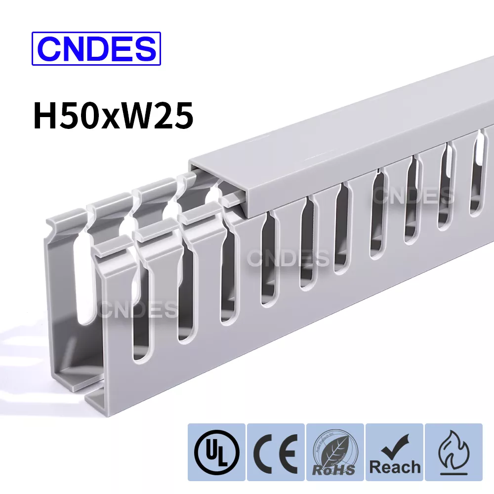 50 × 25 mm канал за електрически шкафове от PVC