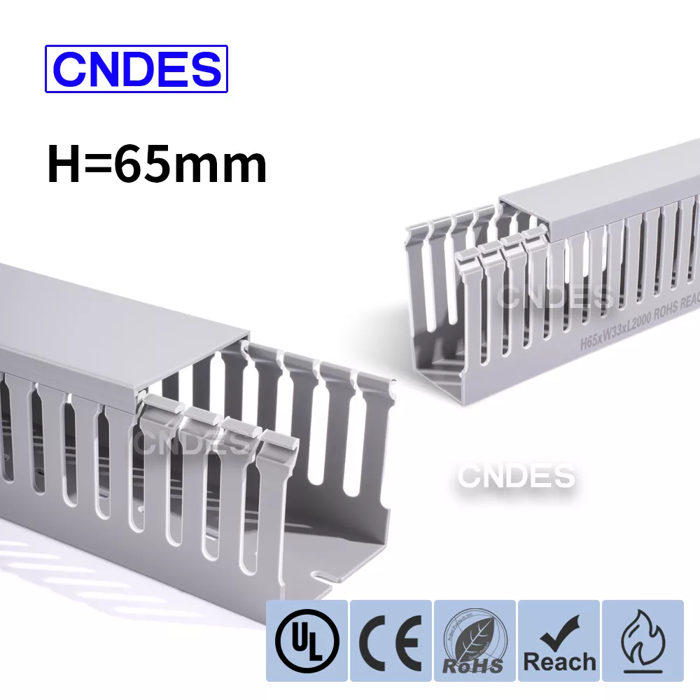 65 мм височина на шлицов PVC канал за промишлени кабели