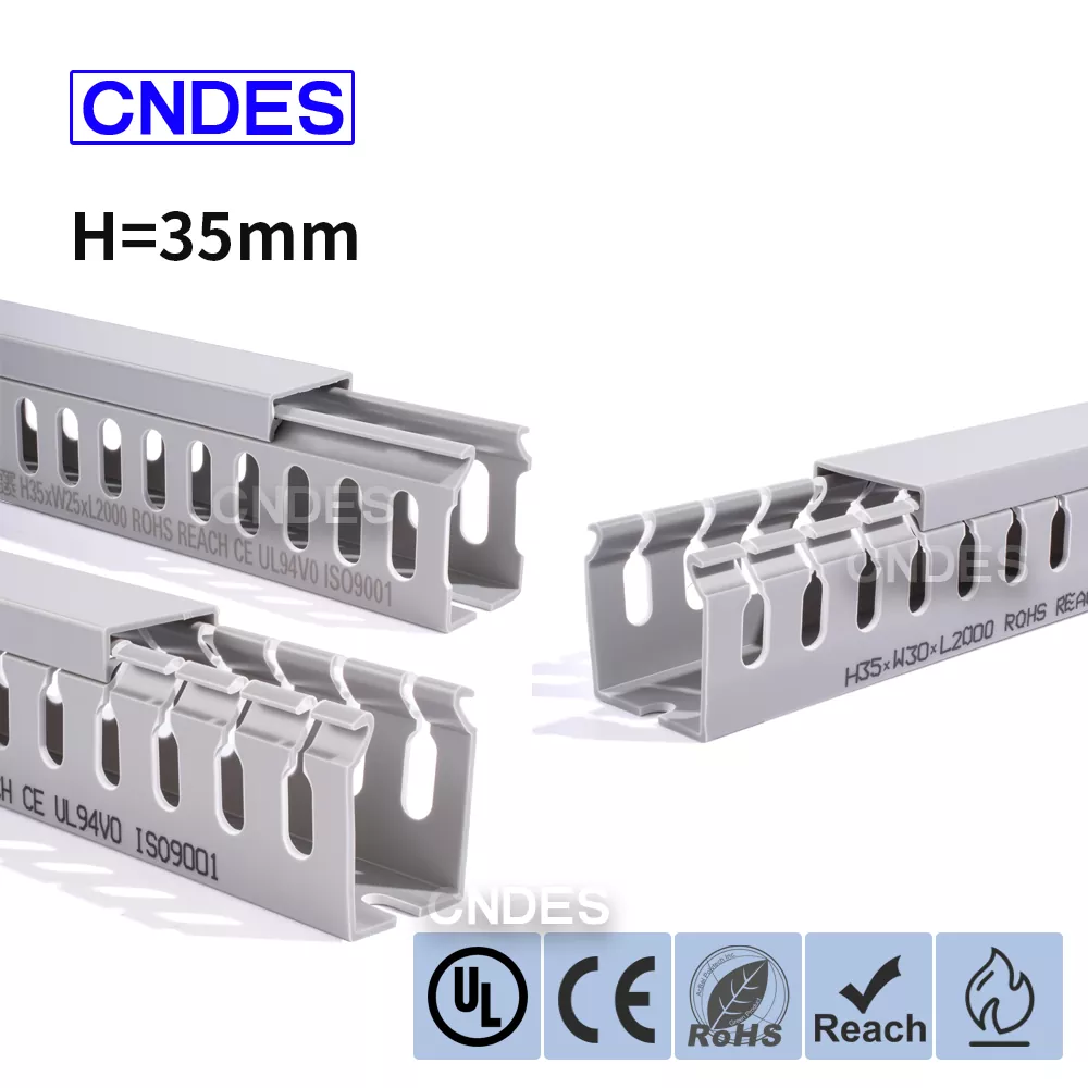 35 мм височина на шлицов PVC канал за прокарване на проводници